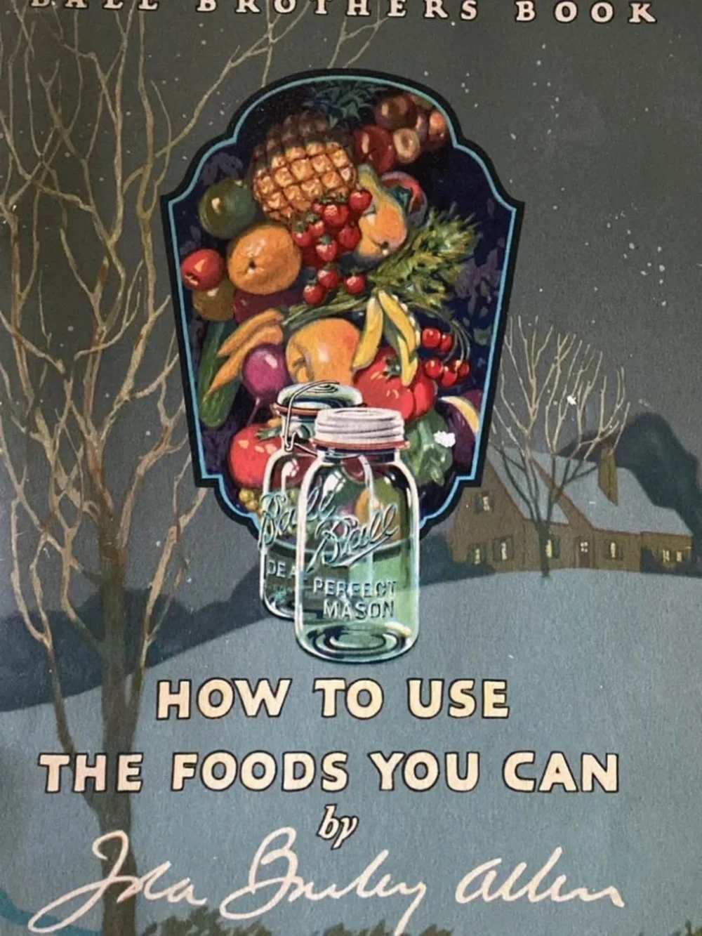 Antique 20s 1920s Ball Mason Jar Home Canning Jars recipes Canned Food Cookbook